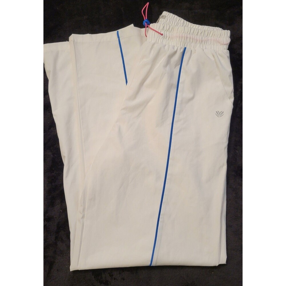 Woman's Forever 21 White Lightweight Track Pants Size Medium